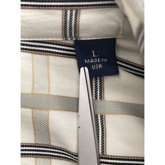 Burberry London Men Plaid Long Sleeve Button Down Shirt Size L - Picture 8 of 9